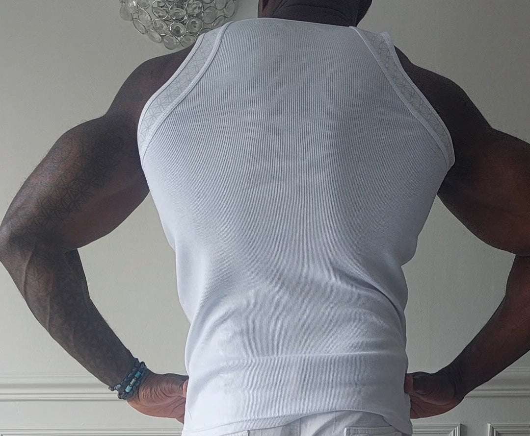 Square Cut White Tank Top